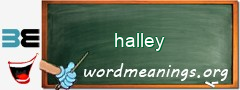 WordMeaning blackboard for halley